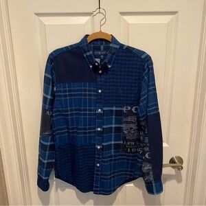 Polo Ralph Lauren Blue Patchwork Button Down Shirt